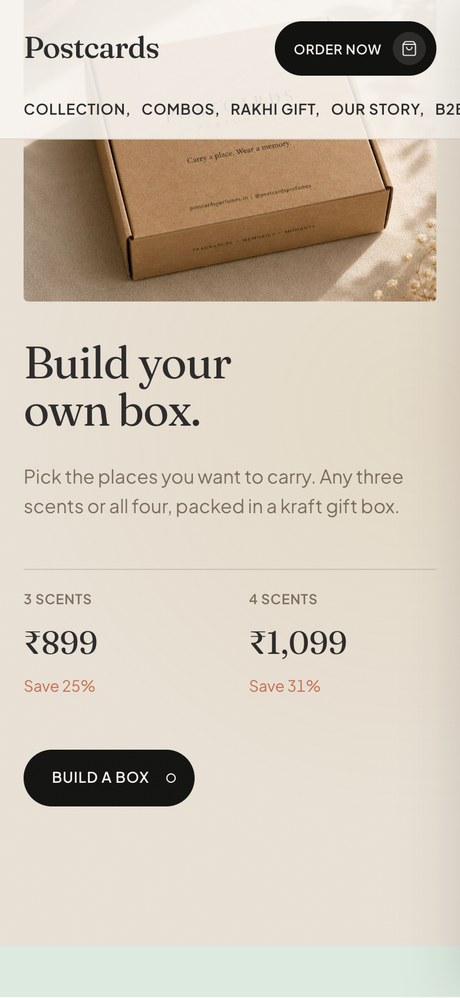 The build-your-own box section